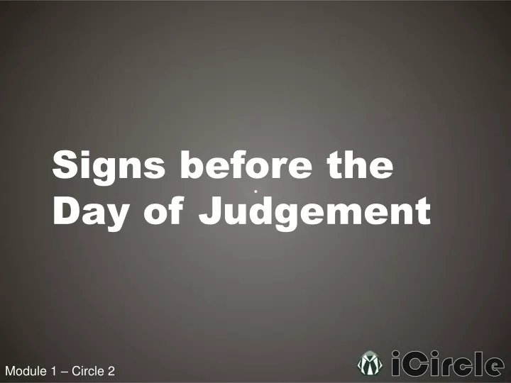 signs before the day of judgement