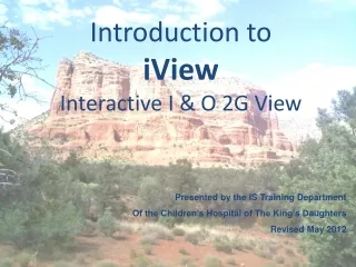 Introduction to iView Interactive I &amp; O 2G View