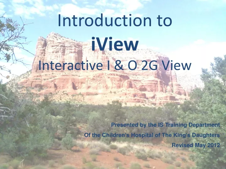 introduction to iview interactive i o 2g view