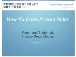 New  Ex Parte  Appeal Rules
