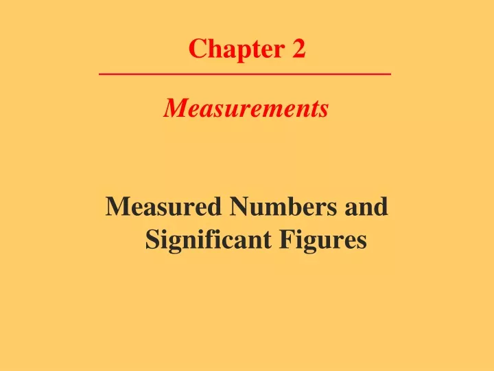chapter 2 measurements