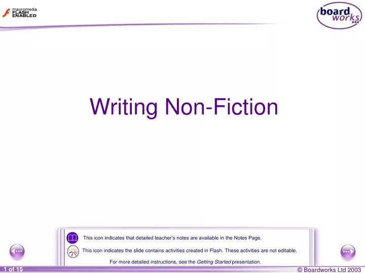 writing non fiction
