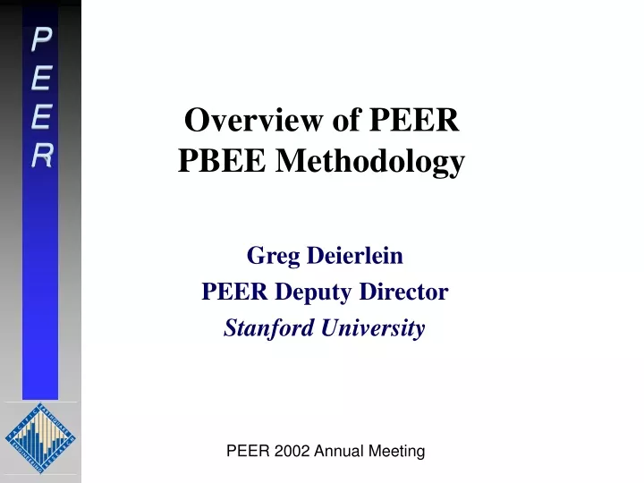 overview of peer pbee methodology