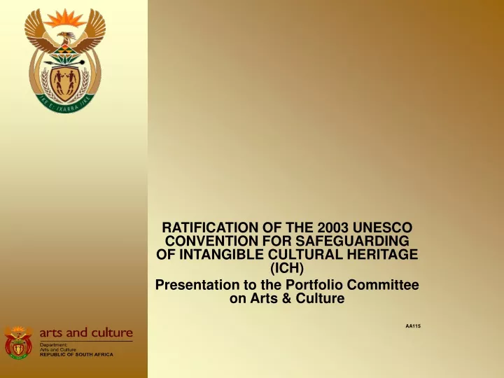 ratification of the 2003 unesco convention