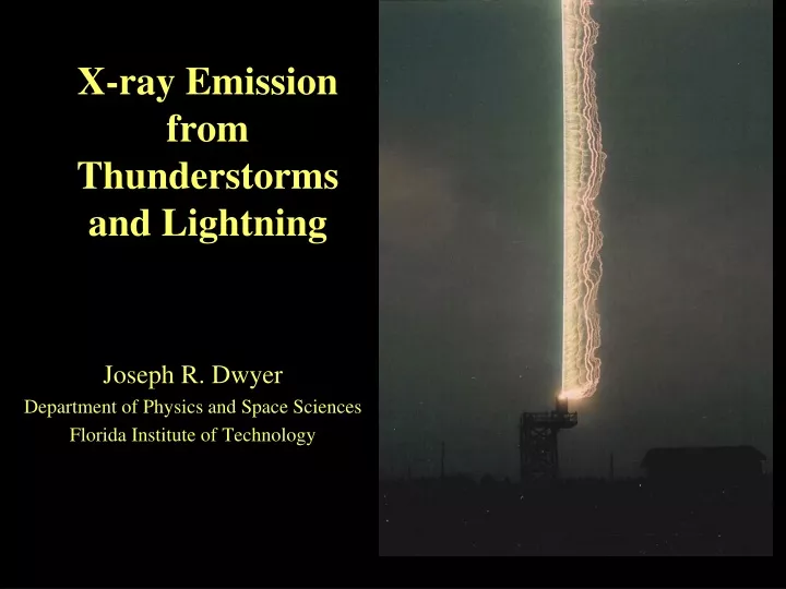 x ray emission from thunderstorms and lightning
