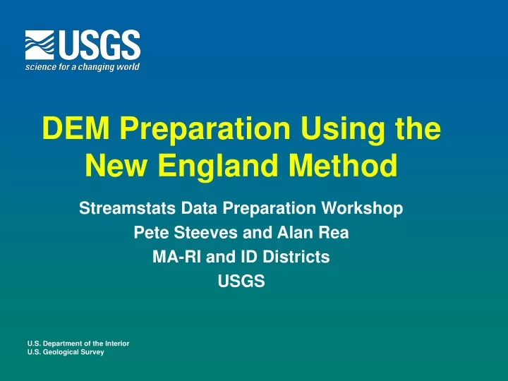 dem preparation using the new england method