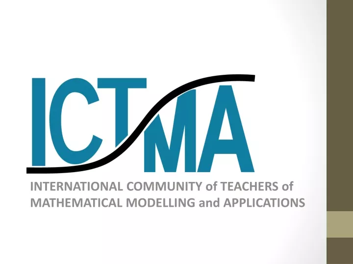 international community of teachers of mathematical modelling and applications