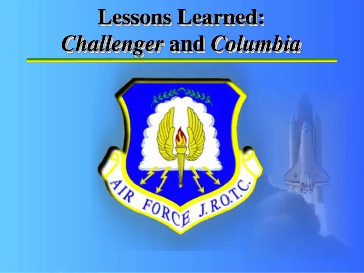 lessons learned challenger and columbia