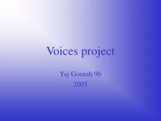 Voices project