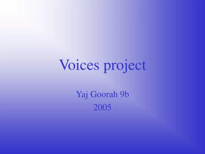 voices project