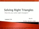 Solving Right Triangles: Methods and Examples - slide 1