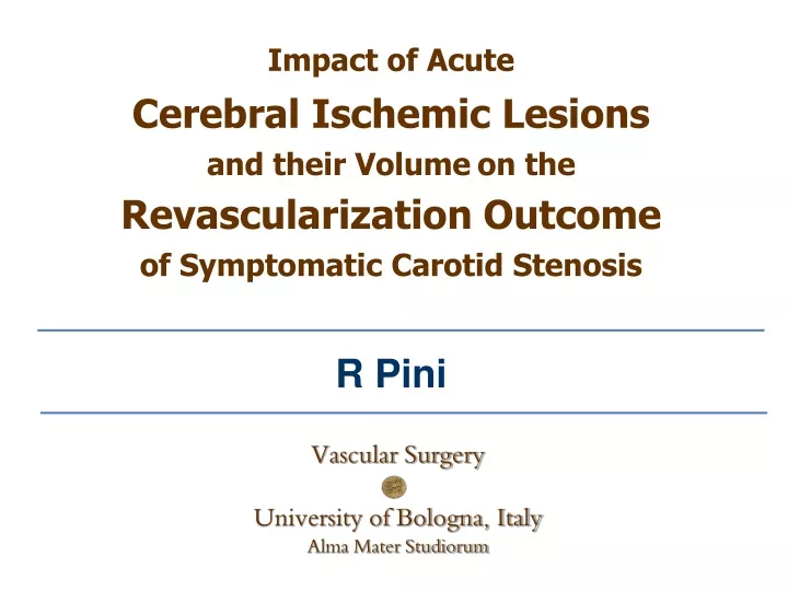 impact of acute cerebral ischemic lesions