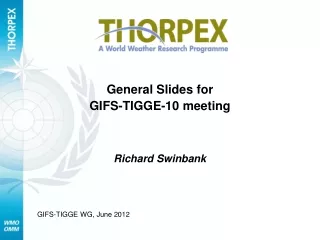 General Slides for  GIFS-TIGGE-10 meeting
