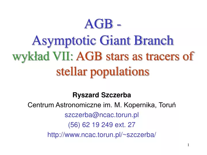agb asymptotic giant branch wyk ad vii agb stars as tracers of stellar populations