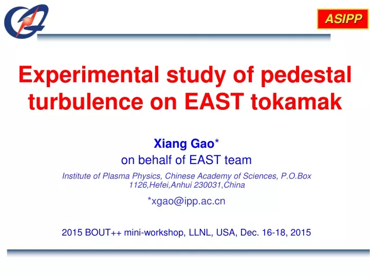 experimental study of pedestal turbulence on east tokamak