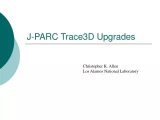 J-PARC Trace3D Upgrades