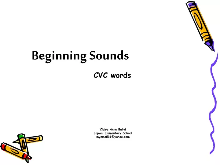 beginning sounds