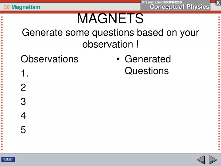 magnets generate some questions based on your observation