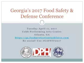 Georgia’s 2017 Food Safety &amp; Defense Conference