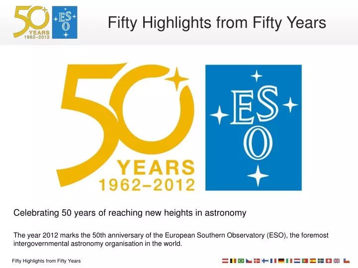 celebrating 50 years of reaching new heights in astronomy