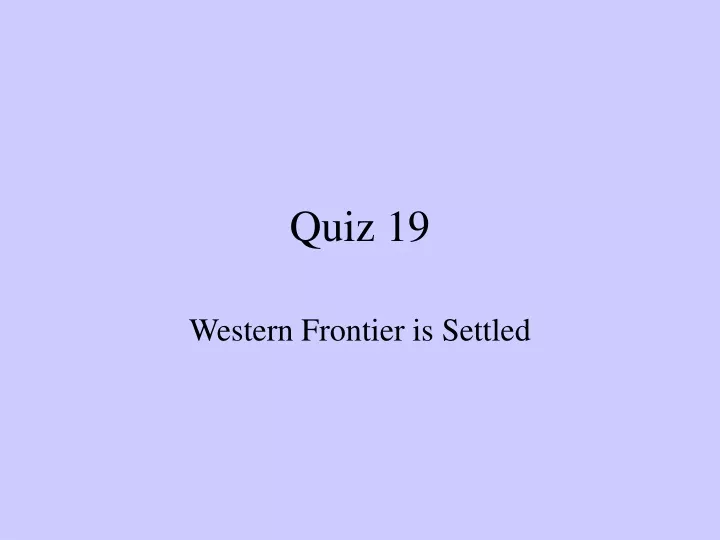 quiz 19