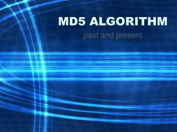 md5 algorithm