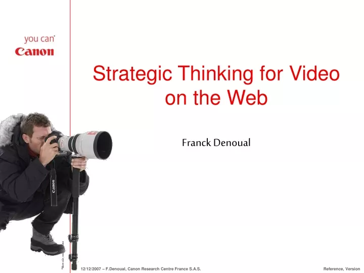 strategic thinking for video on the web
