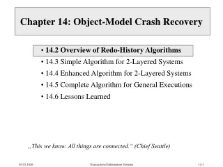 Chapter 14: Object-Model Crash Recovery
