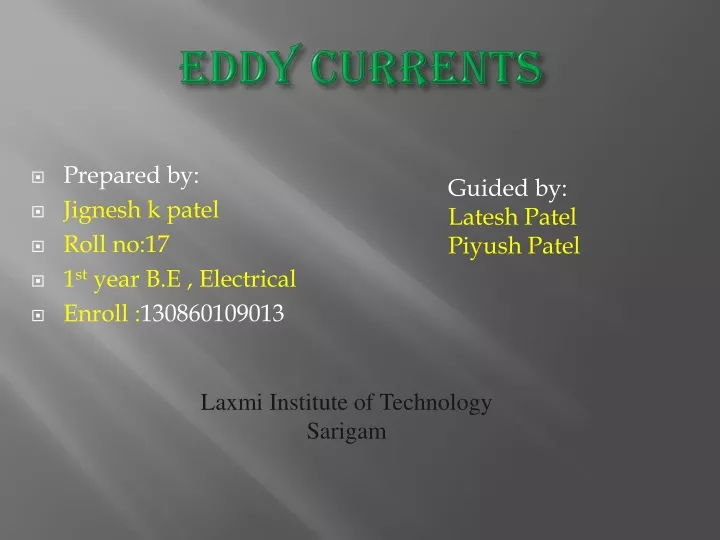 eddy currents