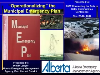 “Operationalizing” the Municipal Emergency Plan