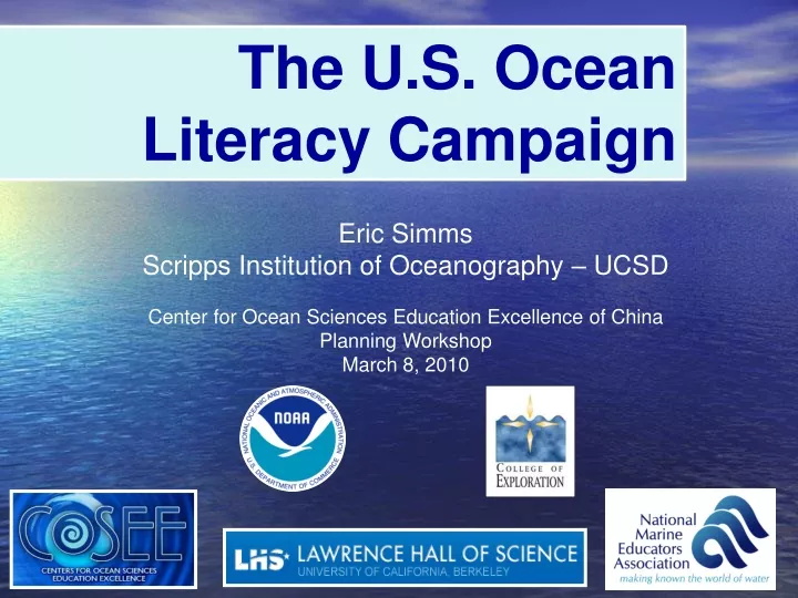 the u s ocean literacy campaign