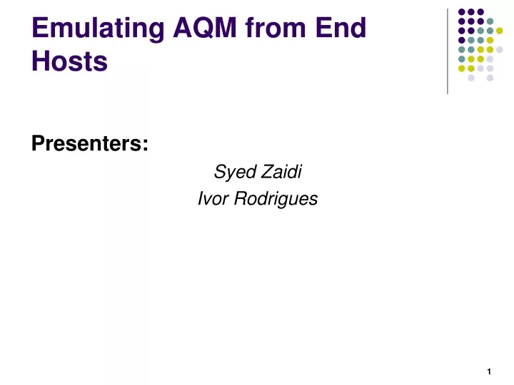 emulating aqm from end hosts