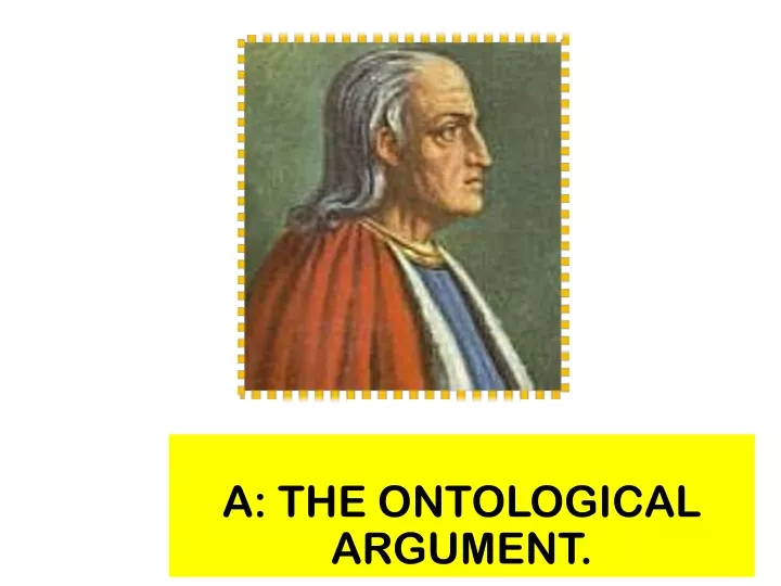 a the ontological argument