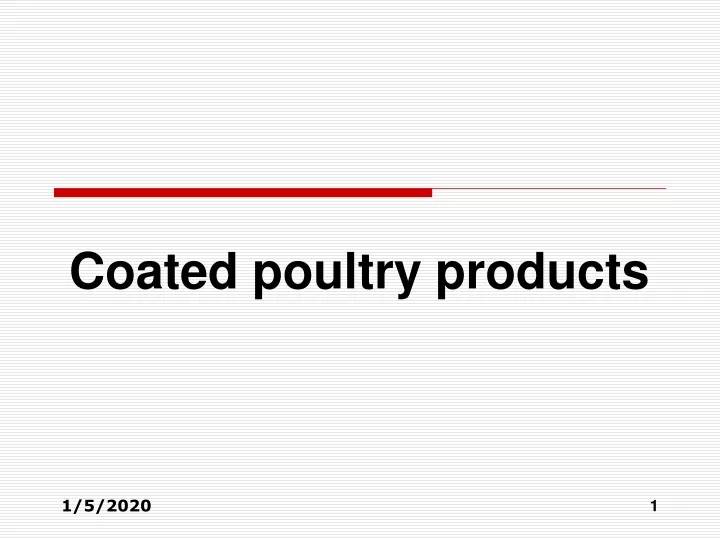 coated poultry products