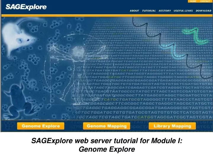 sagexplore web server tutorial for module