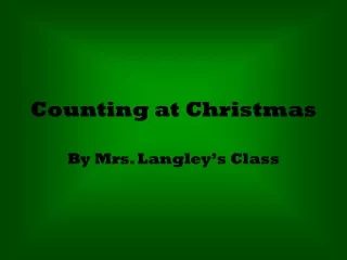 Counting at Christmas