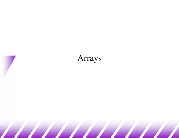 arrays