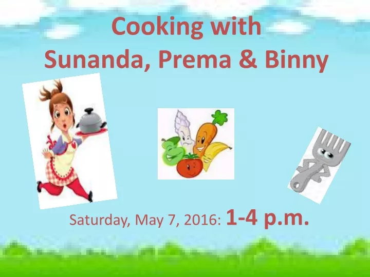 cooking with sunanda prema binny
