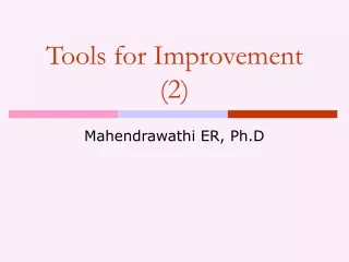 Tools for Improvement (2)