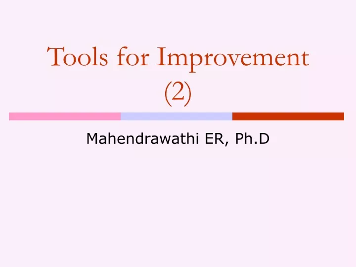 tools for improvement 2
