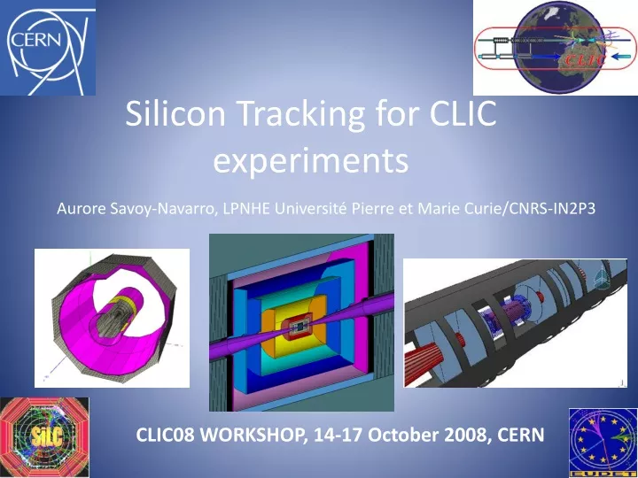 silicon tracking for clic experiments