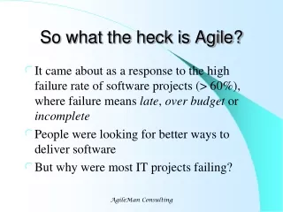 So what the heck is Agile?