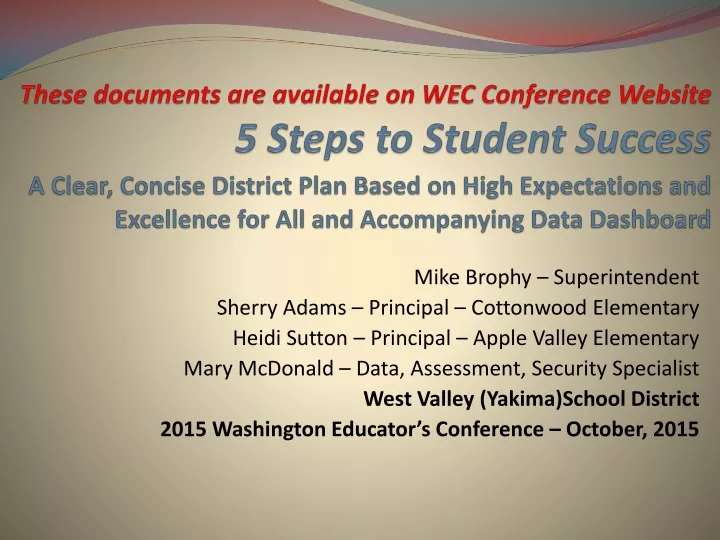 these documents are available on wec conference