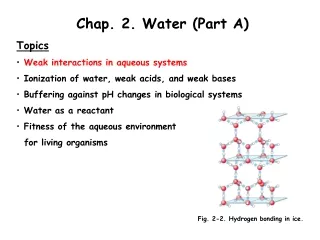 Chap. 2. Water (Part A)