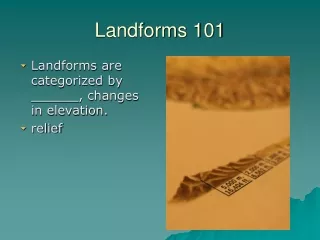 Landforms 101