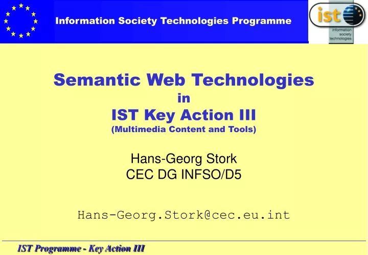 information society technologies programme