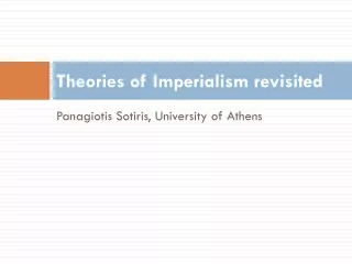 Theories  of  Imperialism revisited