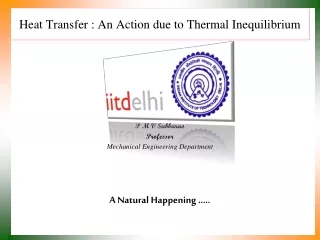 Heat Transfer : An Action due to Thermal Inequilibrium