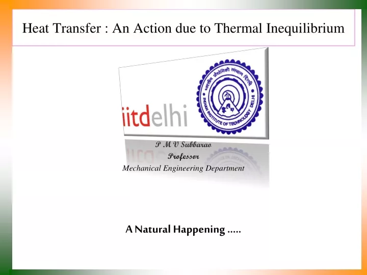 heat transfer an action due to thermal inequilibrium