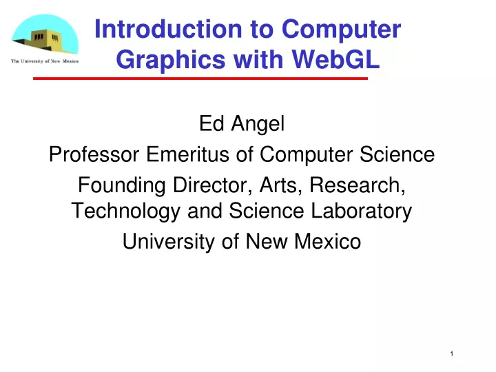 introduction to computer graphics with webgl